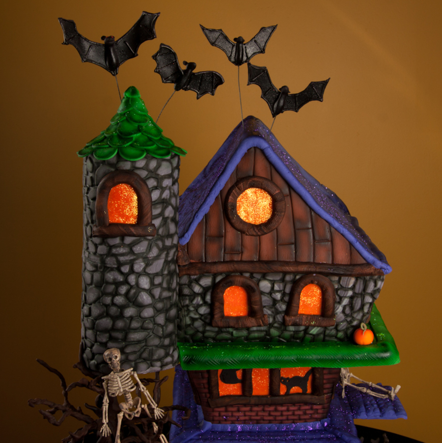 Haunted House Halloween Bat Mitzvah Cake - CakeCentral.com