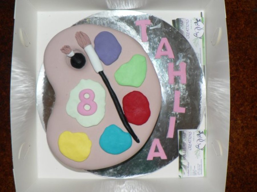 Painters Palette Birthday Cake