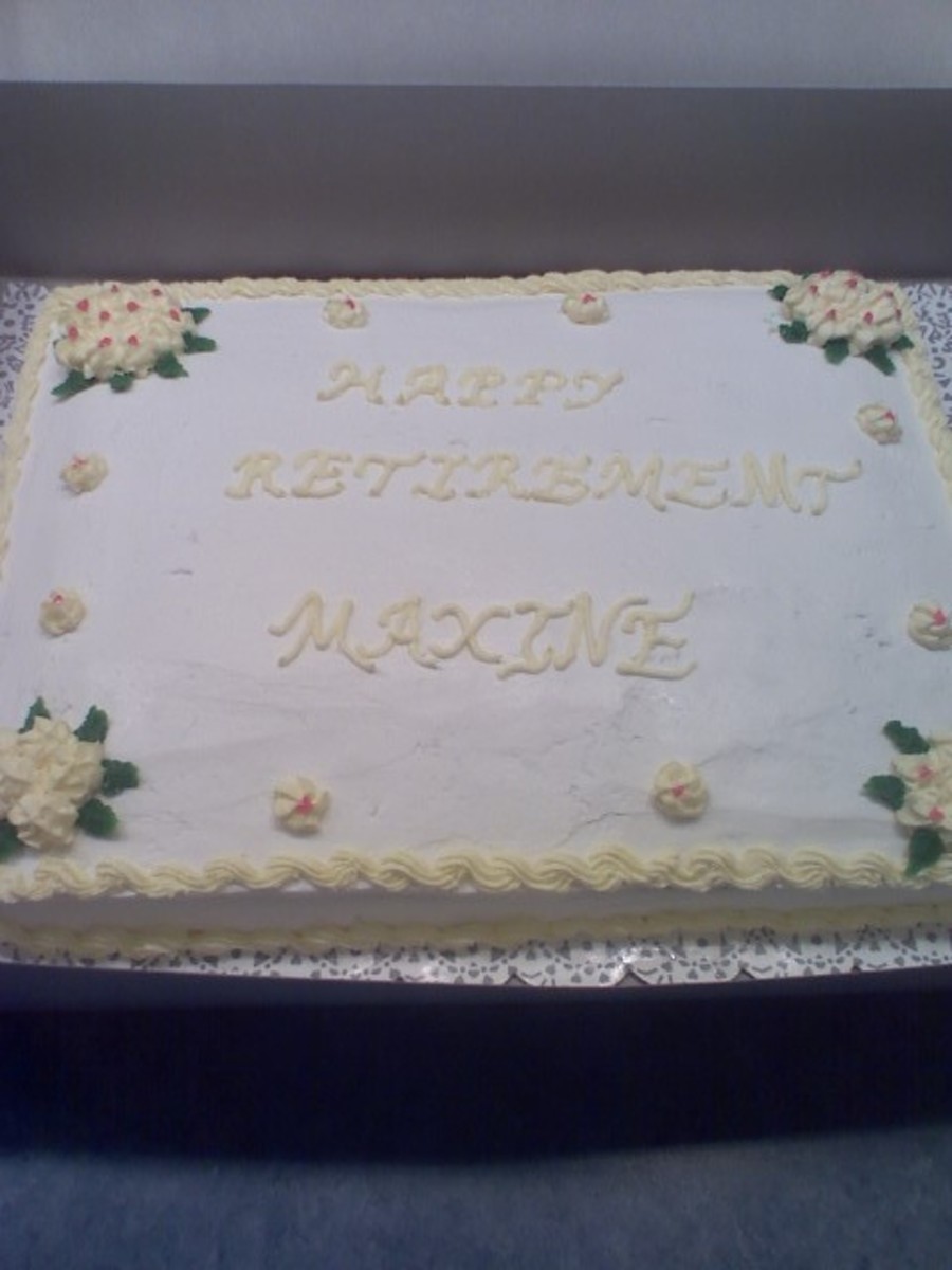 Retirement Sheet Cake - CakeCentral.com