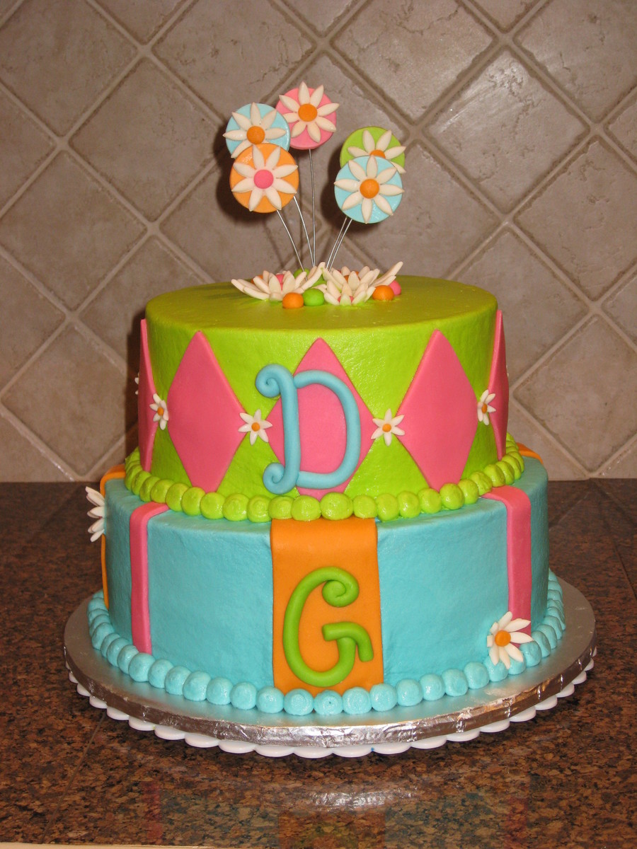 Birthday Cake For Two Birthday Girls