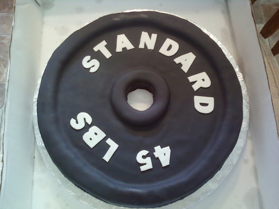 Barbell Weight Groom's Cake