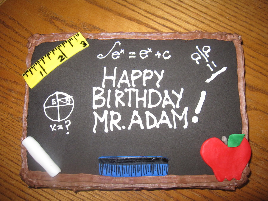 Teacher Birthday Cake Cakecentral