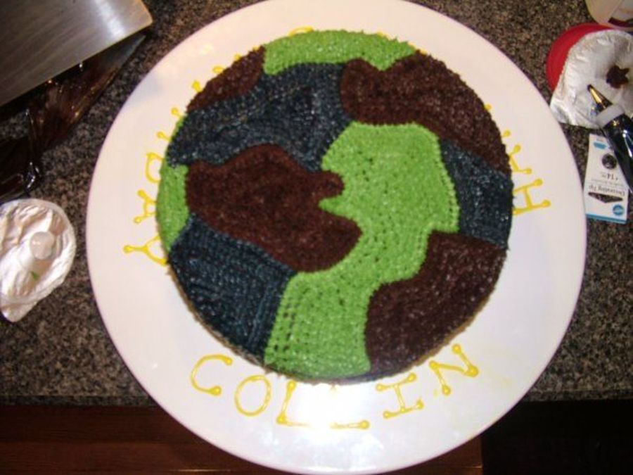 Camoflauge Birthday Cake - CakeCentral.com