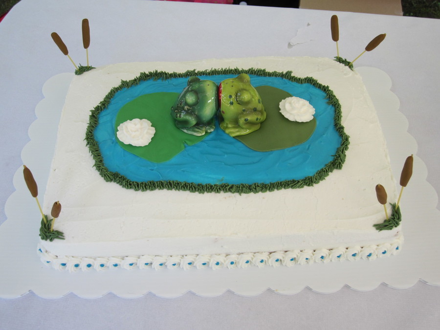 Frog Theme Sheet Cake - CakeCentral.com