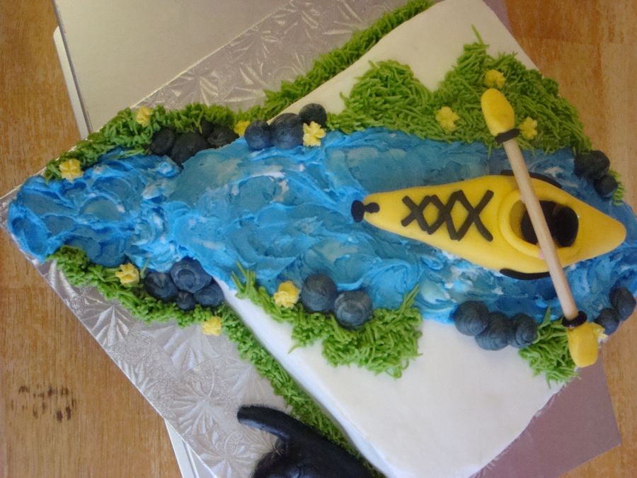 Kayak Birthday Cake