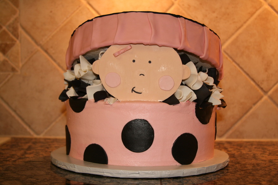 Girl Baby Shower Hat Box