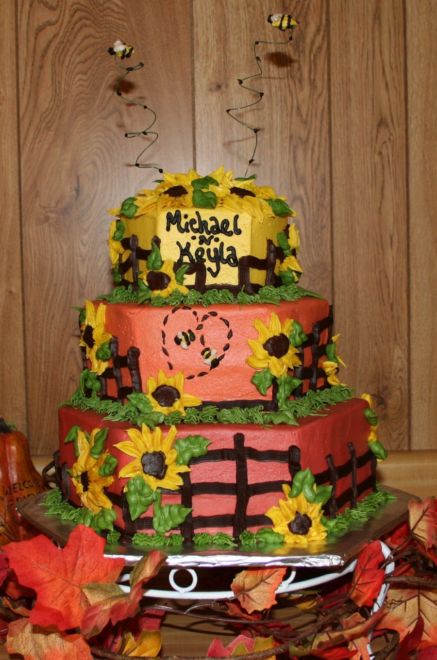 Fall Bridal Shower Cake