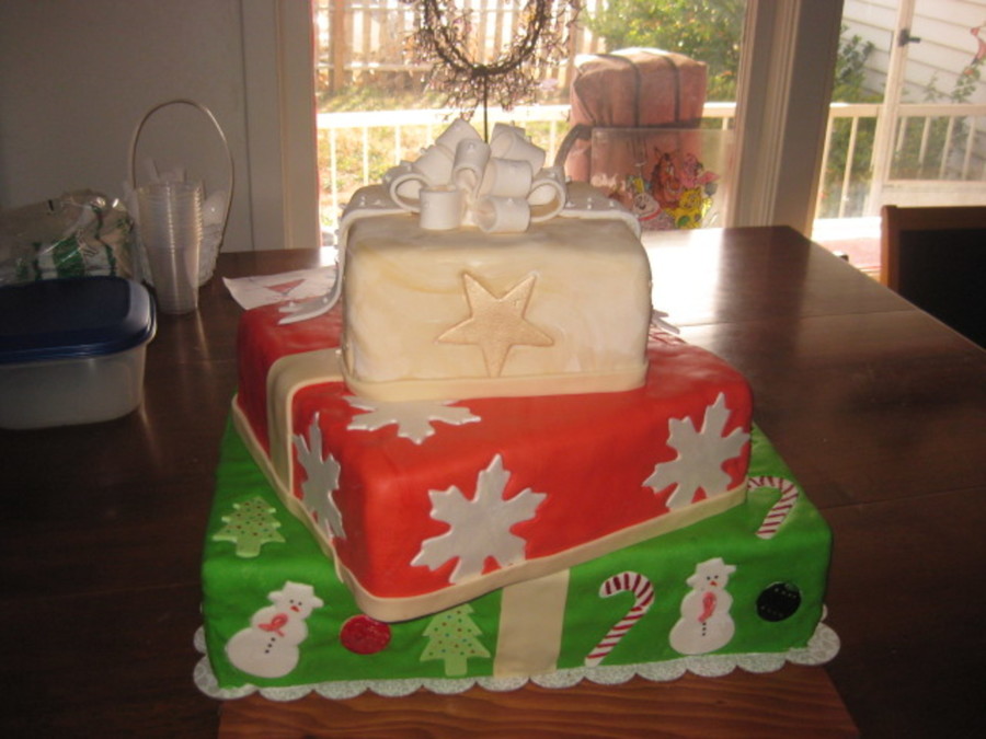 Christmas Box Cake