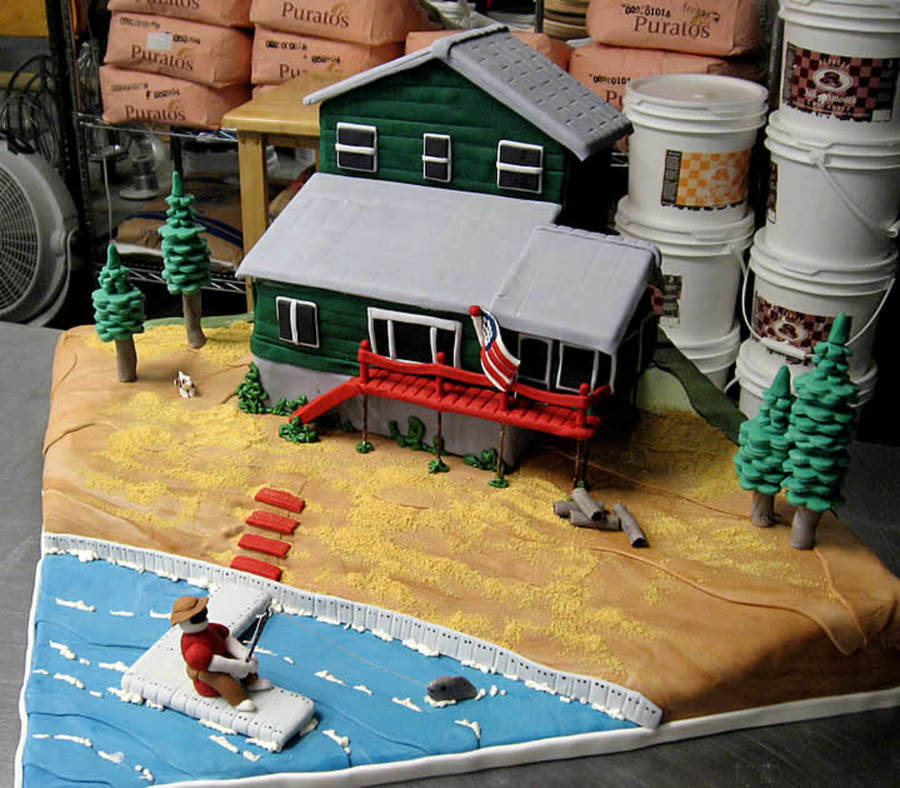 The Lakehouse Birthday Cake