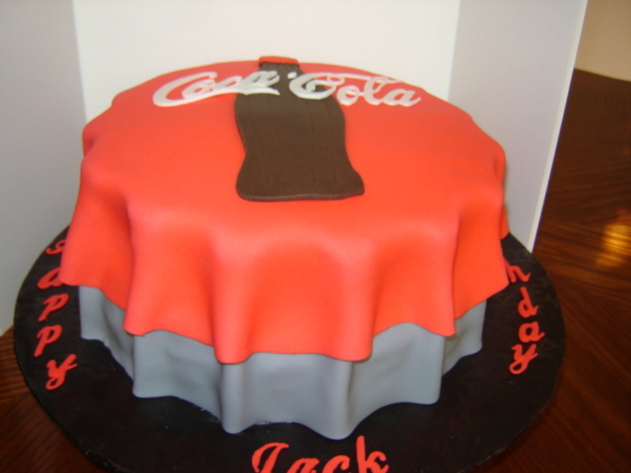 Coca Cola Bottle Cap Cake