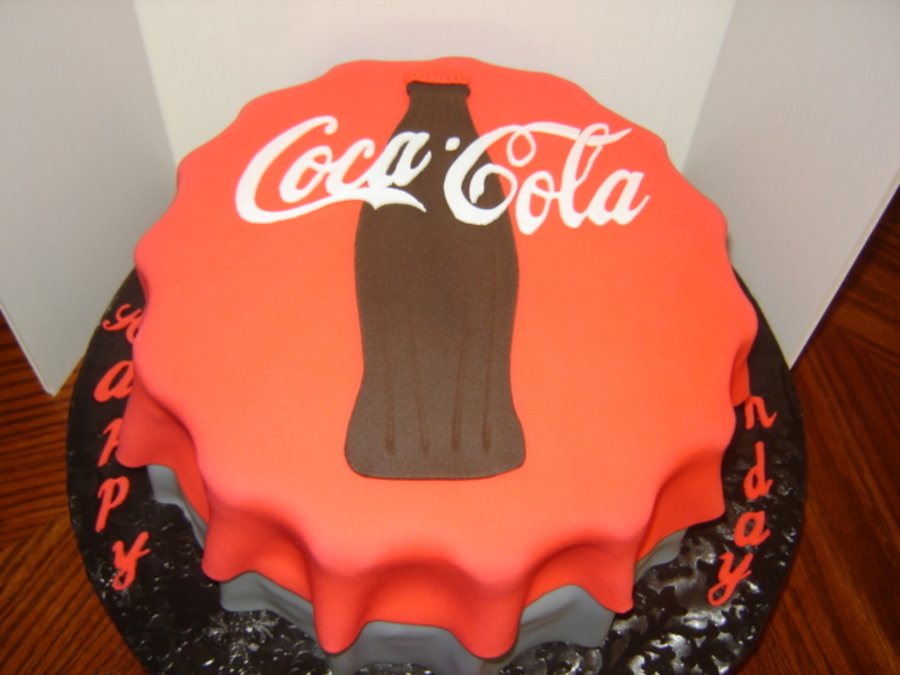 Coca Cola Bottle Cap Cake