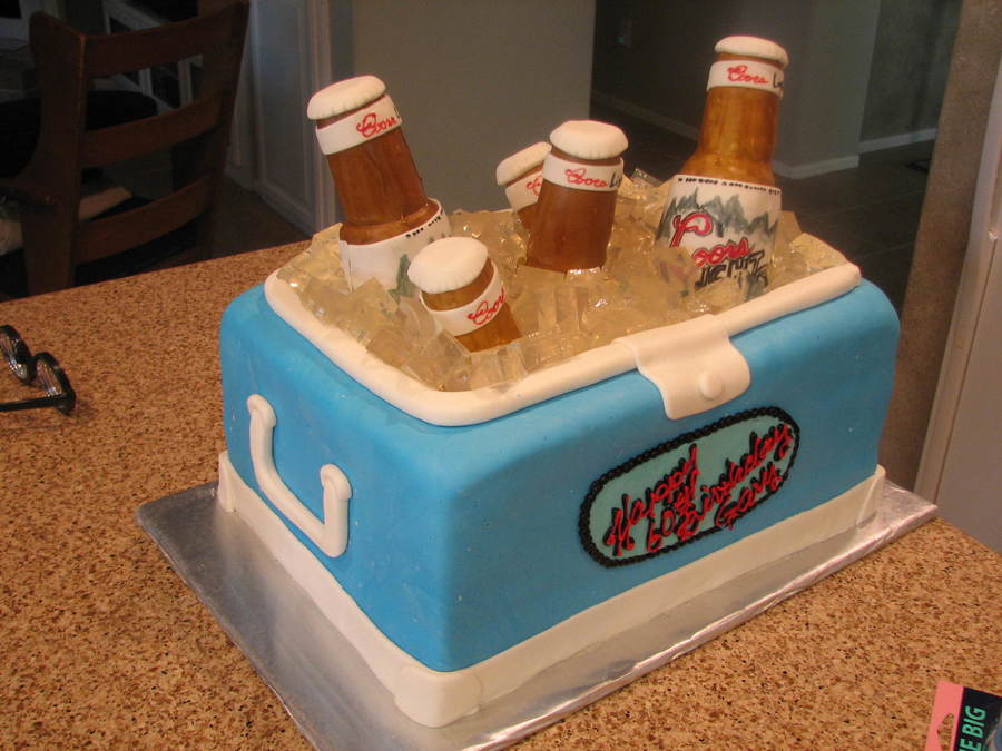 Coors Light Ice Chest Cake