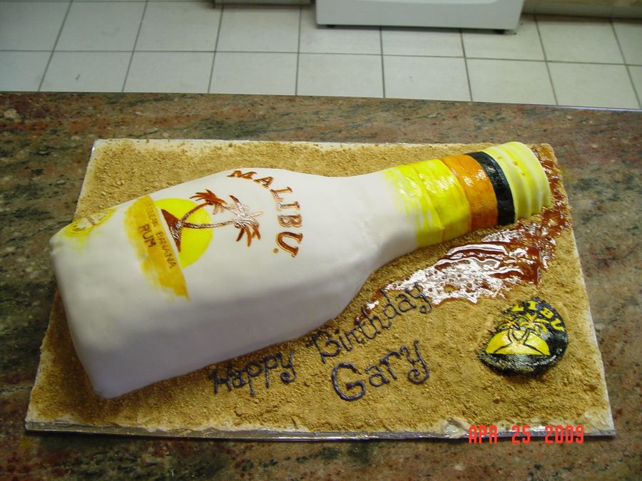 Malibu Rum Birthday Cake