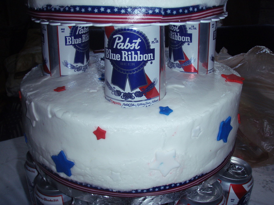 Beer Can Wedding Cake