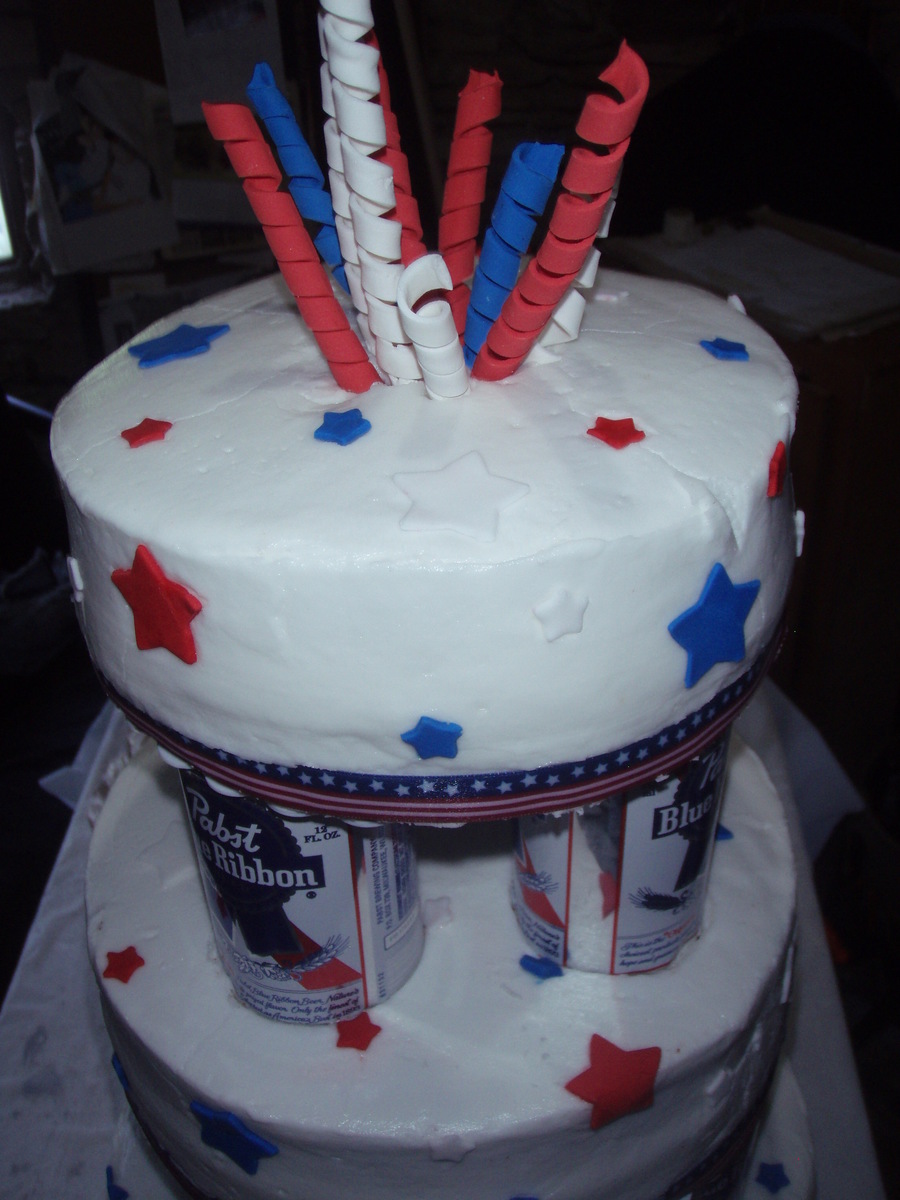 Beer Can Wedding Cake