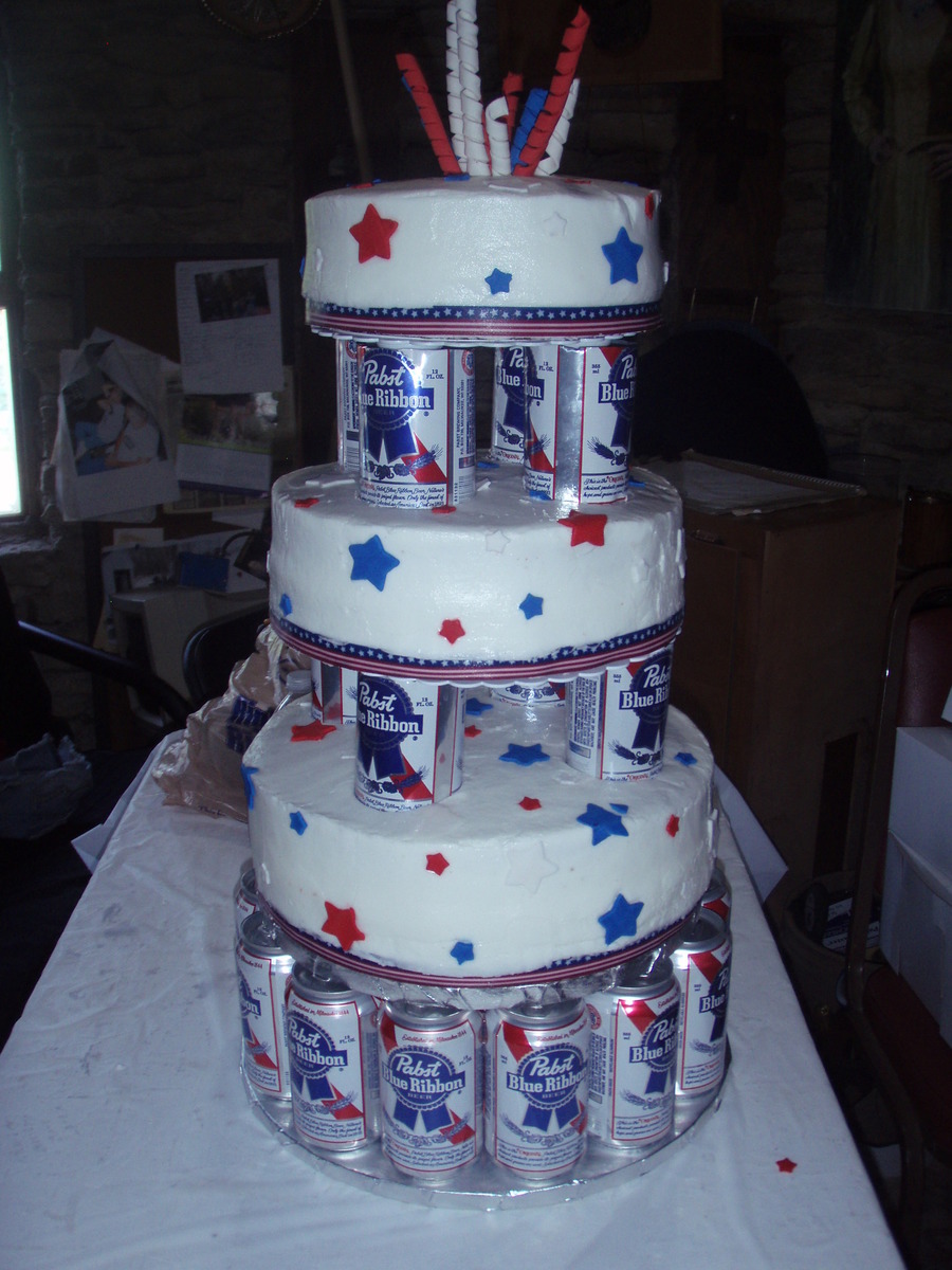 Beer Can Wedding Cake