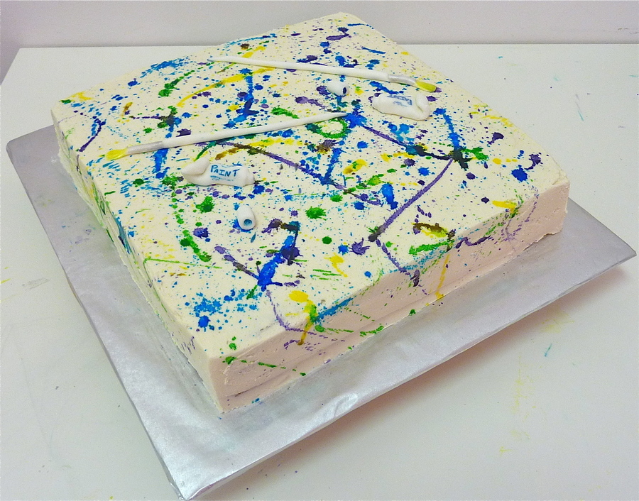 Paint Splatter Cake