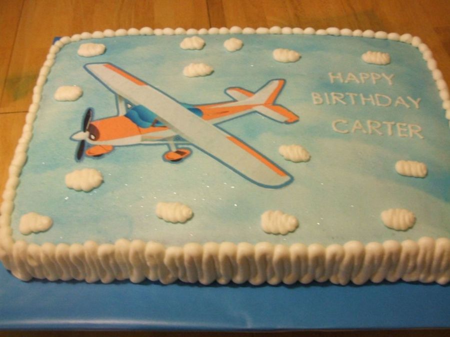 Edible Image Airplane - CakeCentral.com