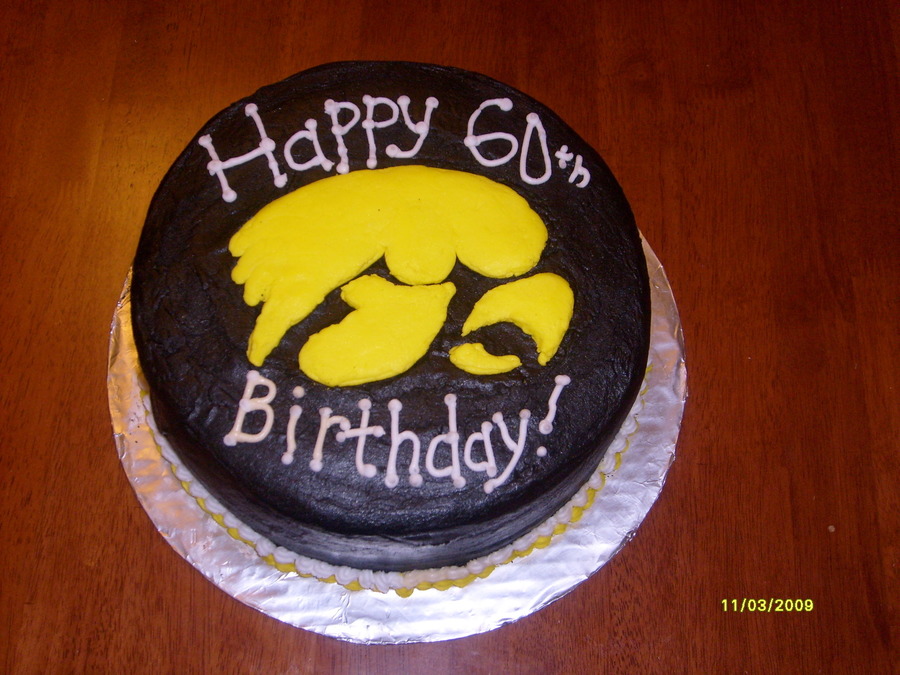 Iowa Hawkeye Birthday Cake