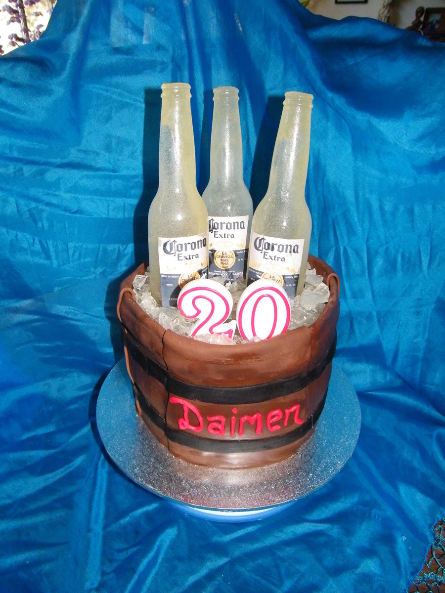 Beer Bottle Birthday Cake