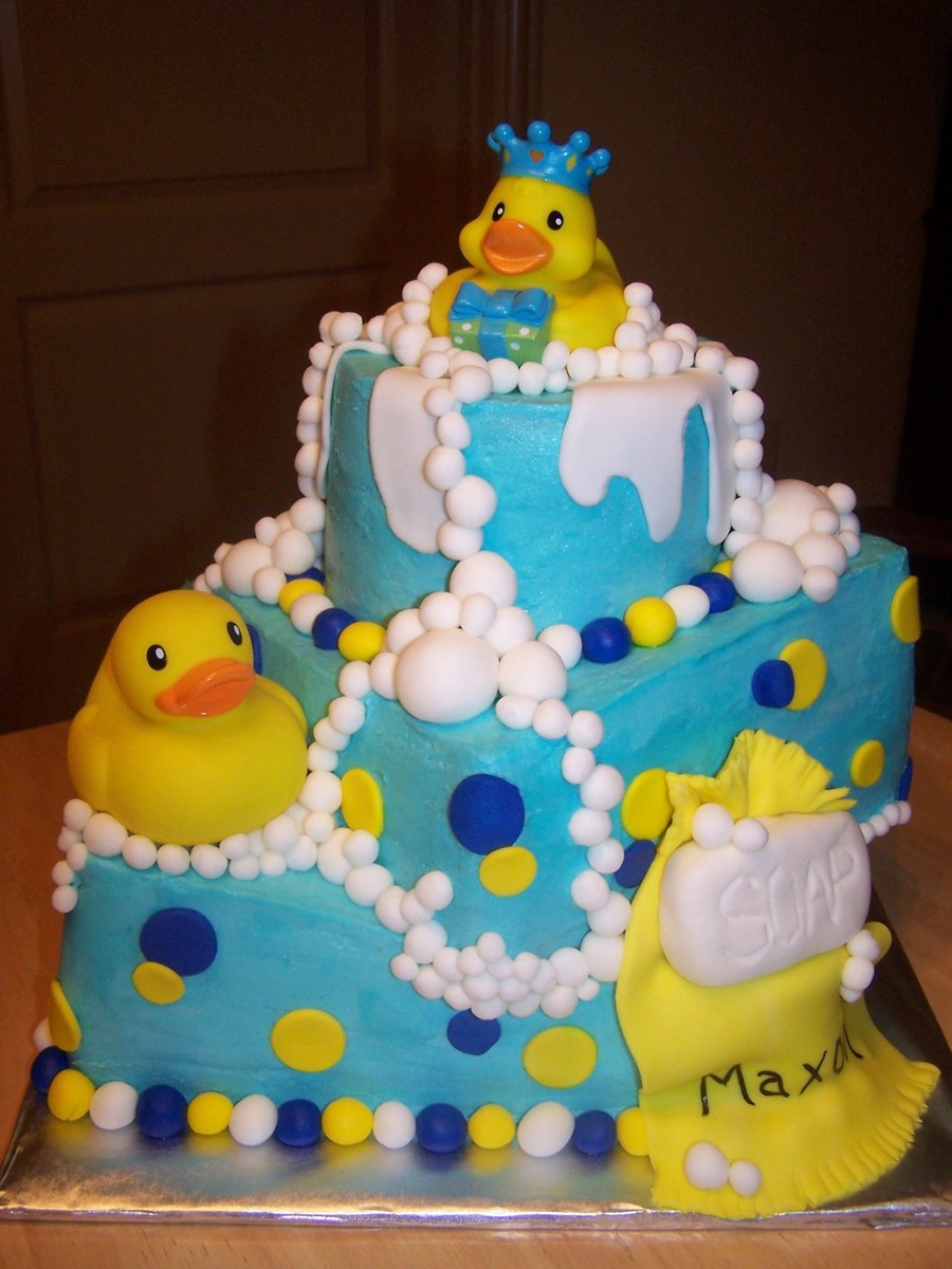 Ducky Baby Shower Cake