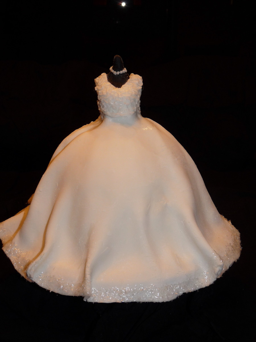 Wedding Dress Bridal Shower Cake