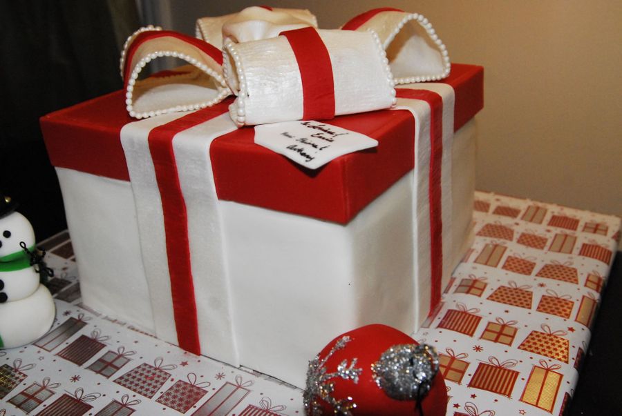 Christmas Box Cake