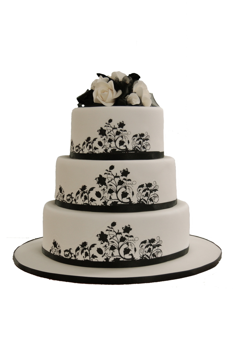 Black And White Wedding Cake