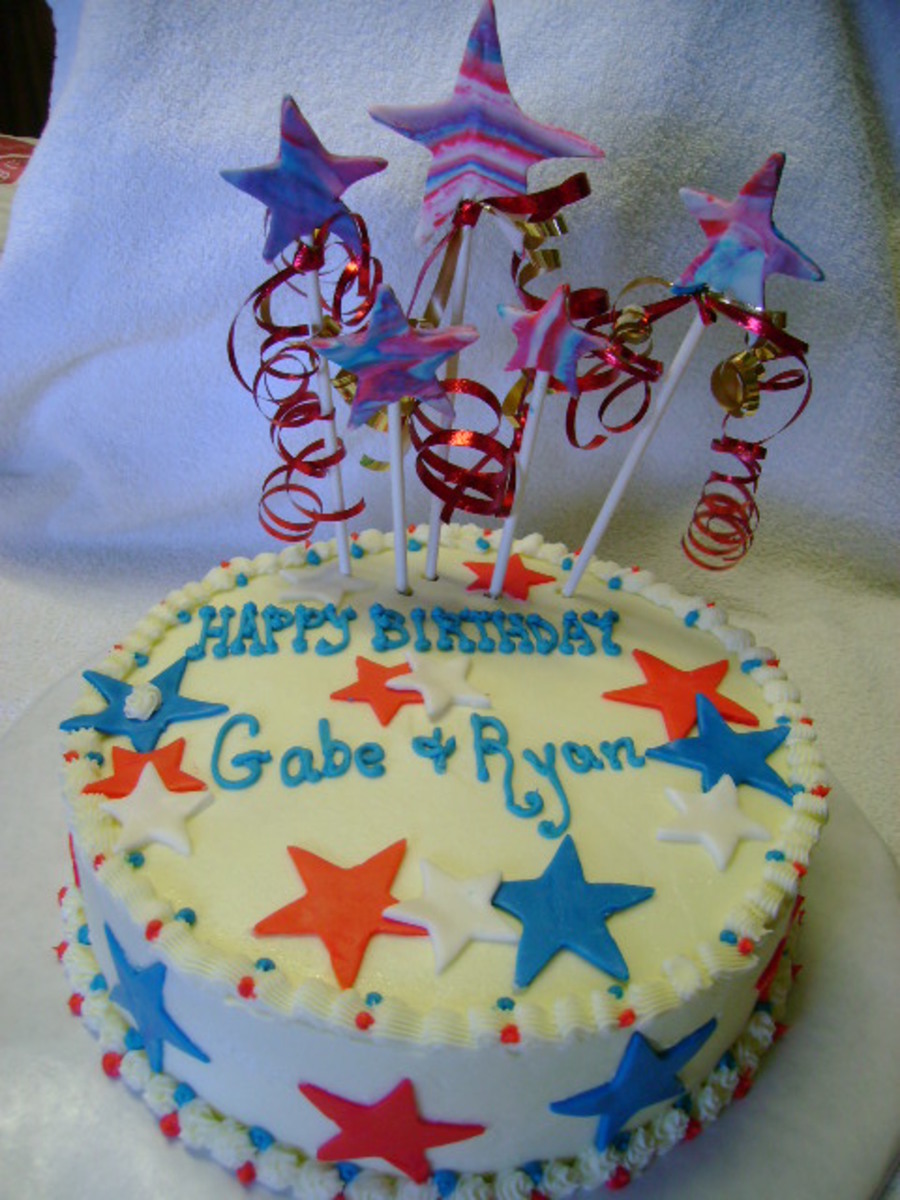 Red, White And Blue Birthday! - CakeCentral.com