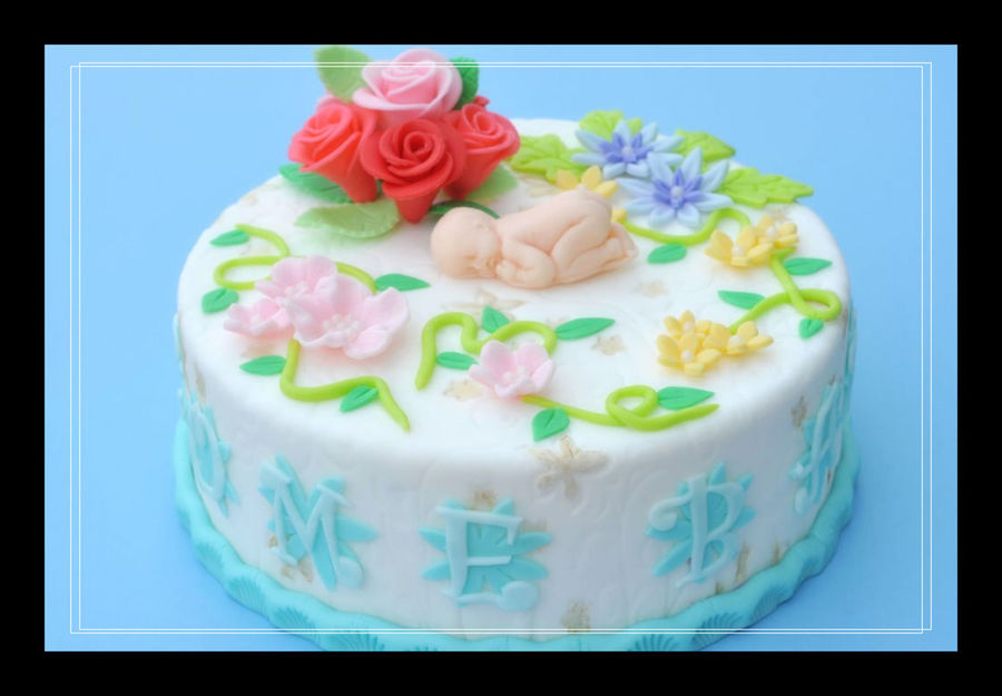 Flower Baby Shower Cake
