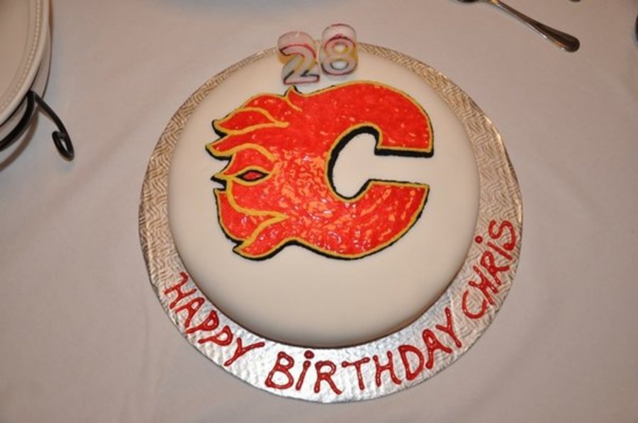 Hockey Calgary Flames Birthday Cake
