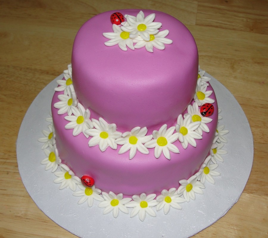 Cake For A Little Girl's Tea Party