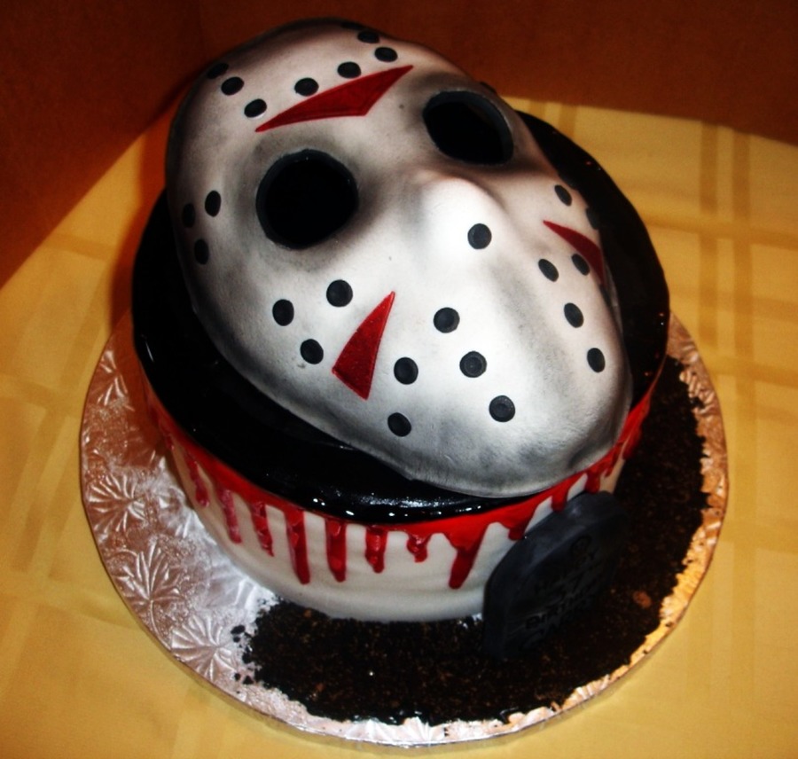 Jason Hockey Mask Cake