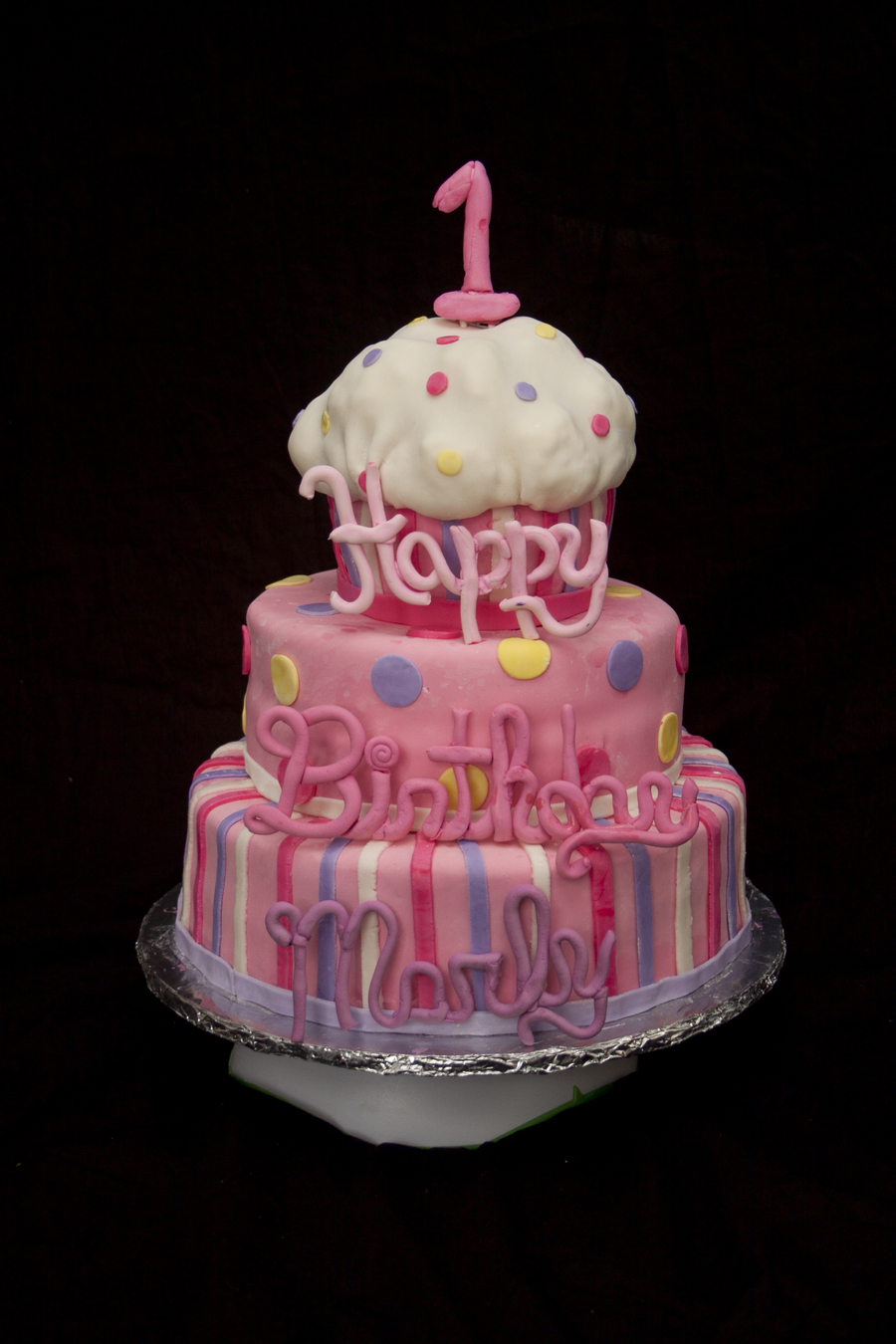 Cupcake Themed First Birthday Cake