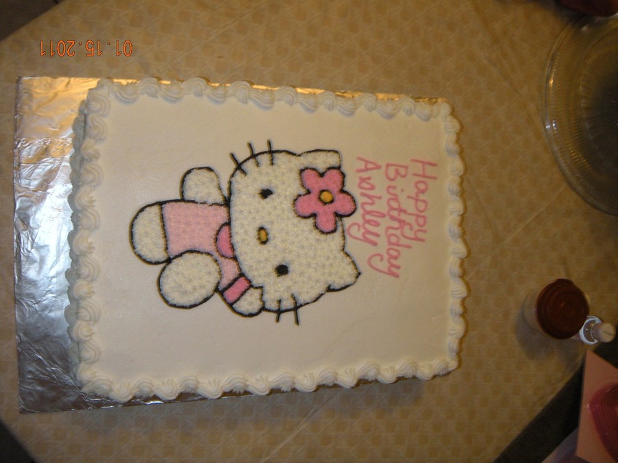 Hello Kitty Sheet Cake - CakeCentral.com
