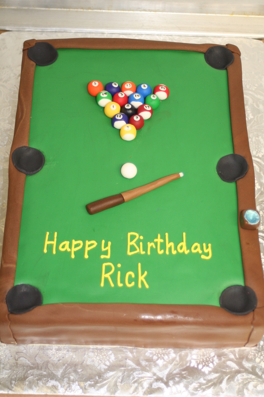 Pool Table Cake