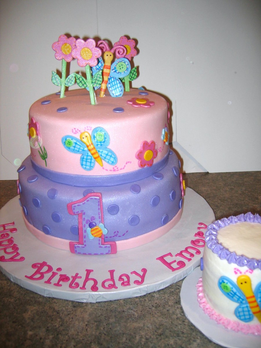 Butterflies And Flowers 1St. Birthday