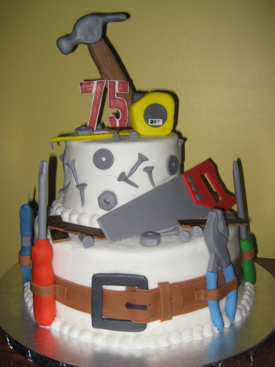 75Th Birthday Tool Cake