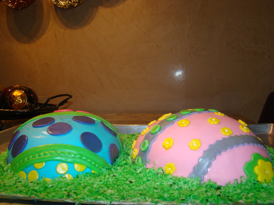 Easter Egg Shaped Cakes