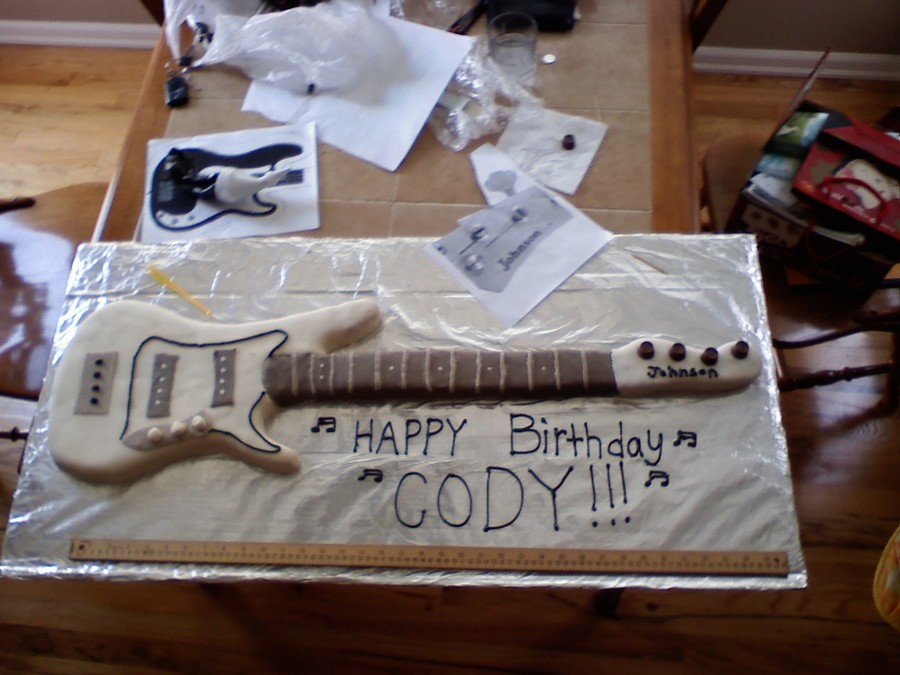 Bass Guitar Birthday Cake