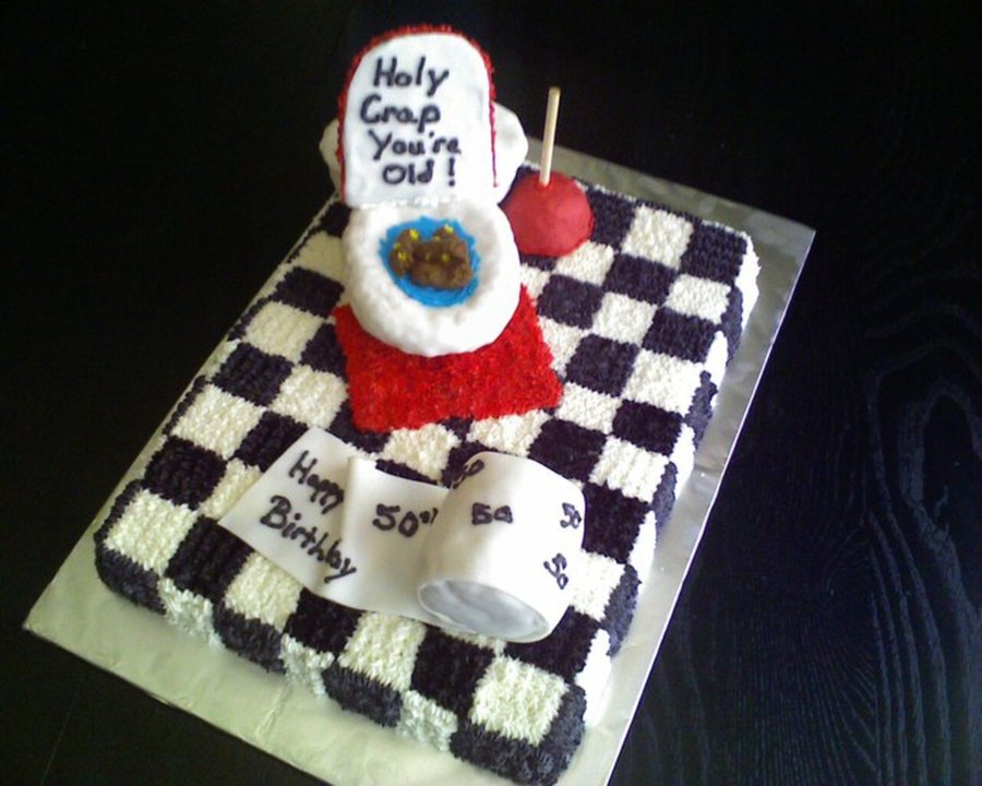 Over The Hill Toilet Cake