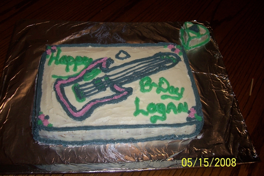 Guitar Sheet Cake
