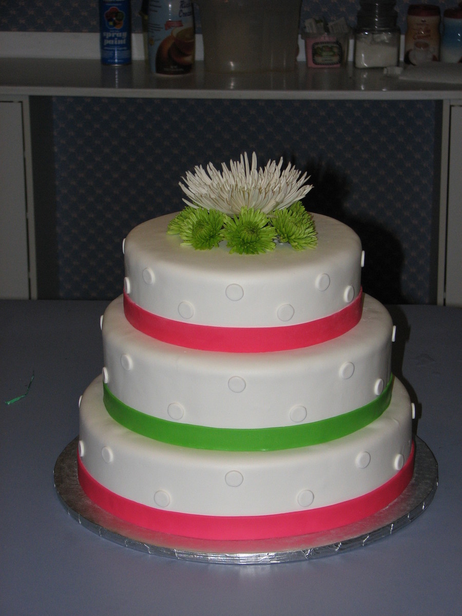 White Pink And Green Wedding Cake CakeCentral white-pink-and-green-wedding-cake-cakecentral
