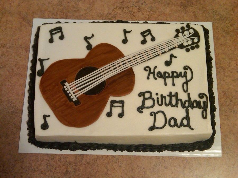 Guitar Sheet Cake