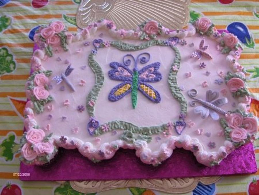 Butterfly Cupcake Cake - CakeCentral.com