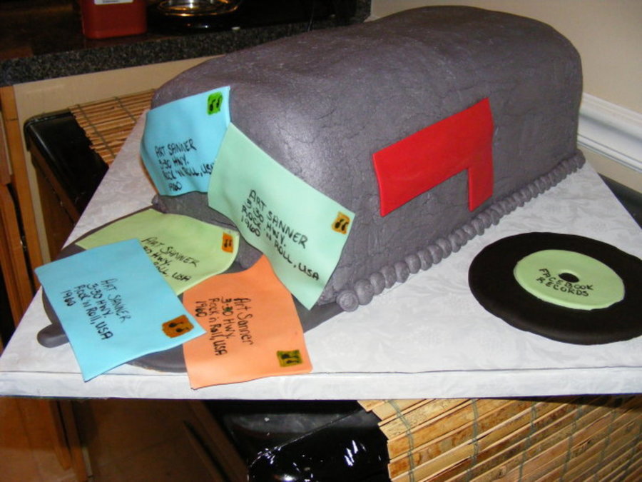 Mail Box Cake For A Dj/postal Worker