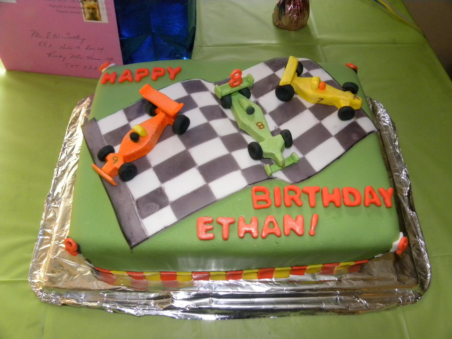 Indy Birthday Cake Fondant