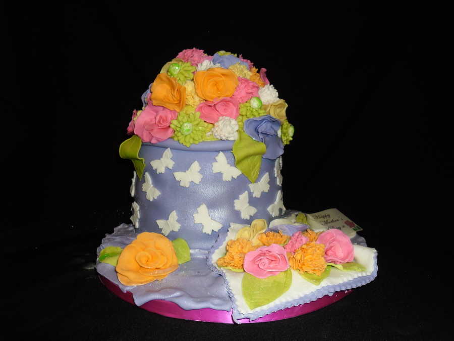 Vase Of Flowers Cake