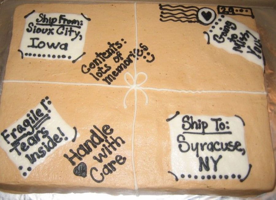 Moving Away/package Cake