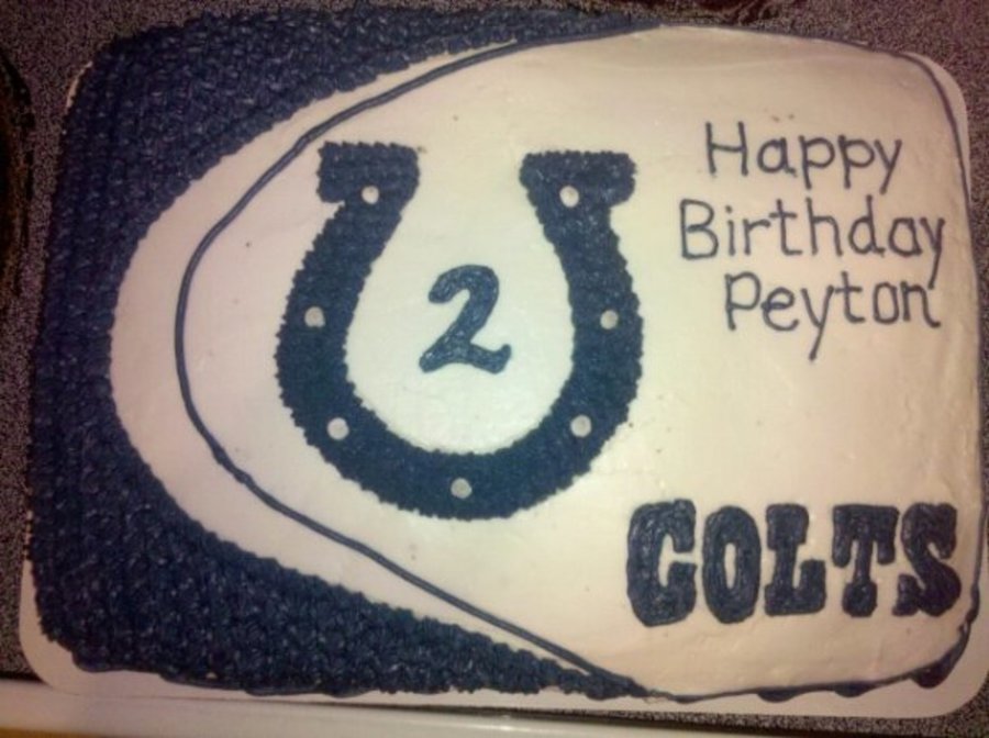 Colts Football Cake - CakeCentral.com